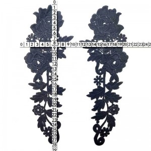 2 Speciális horgolt hímzés, aplikációs nyakkivágási nyakkivágású nő