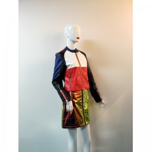 CONTRAST PU BIKER JACKET RLWPJ0005N