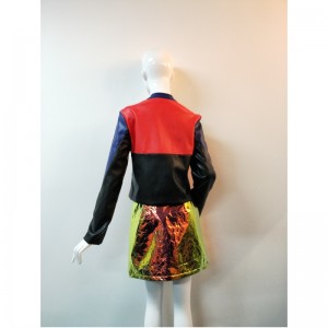 CONTRAST PU BIKER JACKET RLWPJ0005N