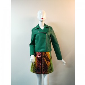 ZÖLD PU BIKER KOCKÁZAT RLWPJ0011N