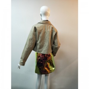 KHAKI RÖVID PU JACKET RLWPJ0028N