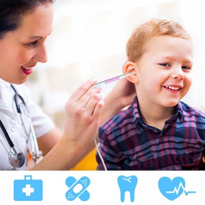 Otoscope 3 in 1 Borescope Inspection Ear Wax eltávolító eszköz 720P vízálló kamera 6 állítható LED-rel, kompatibilis az Android és iOS rendszerekkel