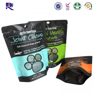 Nyomtatott és laminált stand up tasak kutyaeledel macskaalomból származó haleledel számára