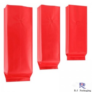 Nagykereskedelmi Side Gusset Valved Matte vagy fényes alumínium fólia Kávézsák 250g 500g 1000g