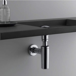 Fürdőszoba mosogató alatti vízelvezető réz palack csapda