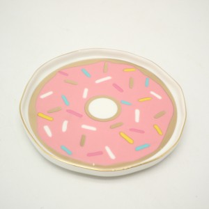 Kerámia ékszer lemez lány ékszer gyűrű tároló lemez arany kerámia gyűrű tál