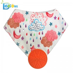 Baba- és kisgyermek fogszabályozó Bandana vállpántos muszlin-mellbimbók Bandana drool melltartó melltartóval