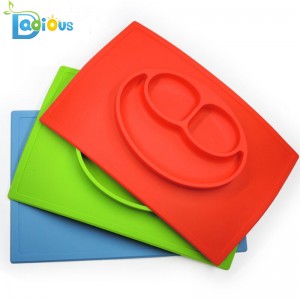 Gyári nagykereskedelem Egy darabból álló szilikon tányéralátét kisgyermeknek BPA-mentes csecsemő etetéshez