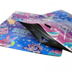 Hőtömítés egyedi alakú, élénk nyomtatás környezetbarát 3 oldalú pecsét játékzsák