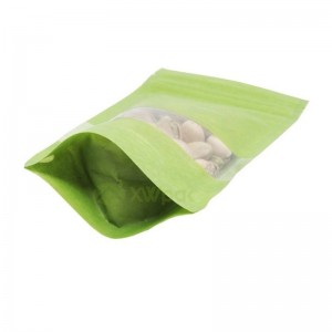 Nem nyomtatható újratölthető zöld rizspapír táskák ablakkal