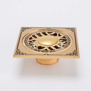 Fekete mintás rejtett zuhanyzós fürdőszoba padló lefolyófedél