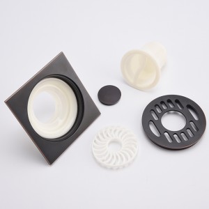 Fekete mintás mosógép szűrő zuhanyzó antik lefolyó dugóval