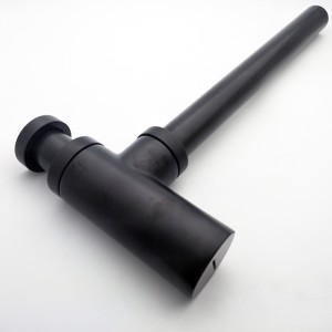 Sárgaréz fekete üveg szifon vízvezeték-csapda