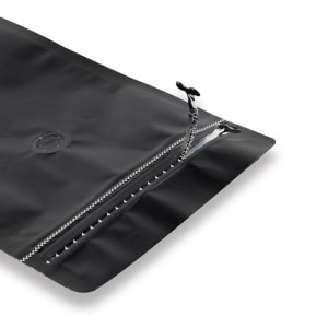 250 g alumíniumfólia kávézsák, lapos alsó, nyolc oldalsó, zárt tasak cipzáras záróval