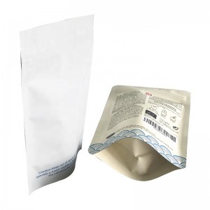 Alumínium fólia Stand up tok zöld cipőpor műanyag zacskóba cipzárral, olcsó árú táskákkal