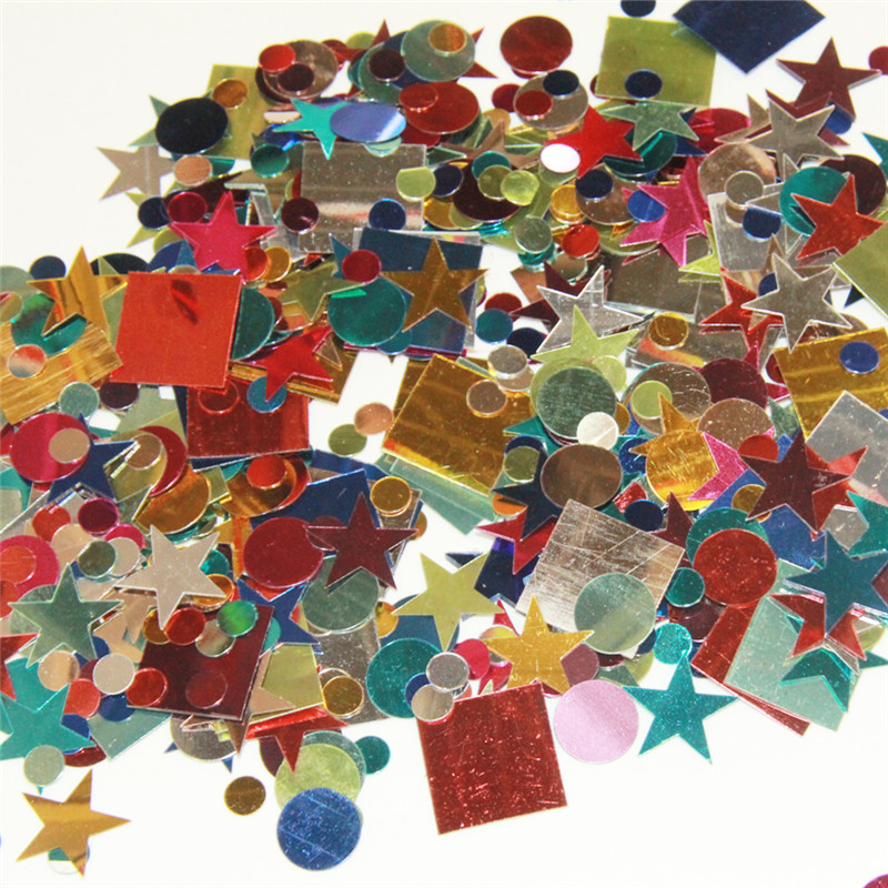 Fémfólia konfetti Party dekoráció, eltérő alakú