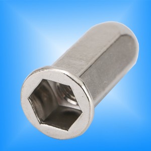 Lapos fejű, teljes hexag test bezárása