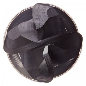 Szilárd keményfém gömbös orrvég maró, bevont, 4 horony, 1/4 \