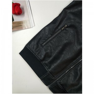 FÉRFI FEKETE BIKER PU KOCKÁZAT RLMPJ0002