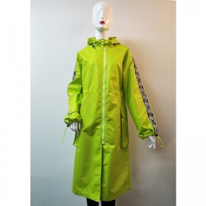 Hölgyek FLUORESCENT ZÖLD LONGLINE WINDBREAK JACKET RLWJ0009