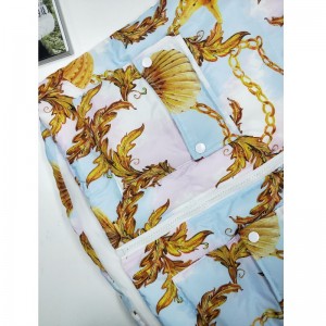 Hölgyek kinyomtatott pufferkabátja RLWPC0005N