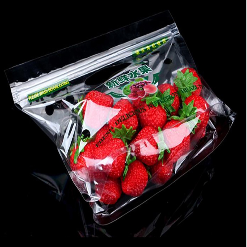 Öko-barát pirnált műanyag növényi édes paradicsom ziplock csomagolótáska szellőzőnyílásokkal