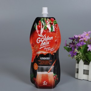 szivárgásmentes, speciális injekciós juice palack vagy Jar alakú műanyag tasak