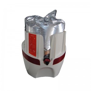 Folyadékkal töltött egyedi műanyag tasak dobozban, ivóvíz juice 5 L aseptikus csomagok, tejkészlethez