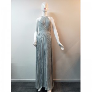 Hölgyek jégkék, hosszúkás ruhája JLWD0037