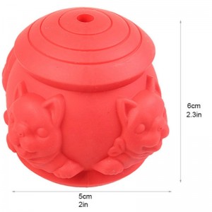 Szilikon kisállat játékok kutya moláris játék háziállat eledel kiszivárgó labda szilikon harapás játék