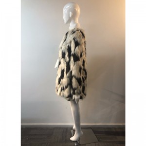 Hölgyek ZEBRA NYOMTATÁSA Bőrkabátja RLWF0003