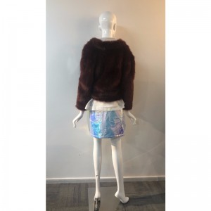 Hölgyek faxszőrme-dzseki testközelben RLWF0027