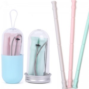 Összecsukható szilikon szalma