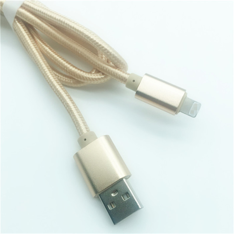 KPS-1005CB 8PIN Forró eladású 1M nylon fonott 2.4A gyors töltésű USB adatkábel