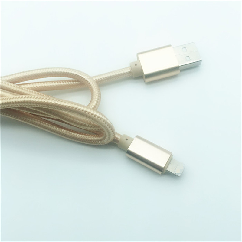 KPS-1005CB 8PIN Forró eladású 1M nylon fonott 2.4A gyors töltésű USB adatkábel