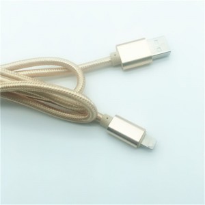 KPS-1005CB 8PIN 2M Kiváló minőségű nylon fonott 2A gyors usb adatkábel Iphone-hoz