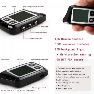 kétirányú LCD távoli autó távoli kódfogó