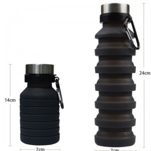 Szilikon tömörített kupa divatos szilikon sportkanna kreatív szilikon teleszkópos kupa testreszabható logóval