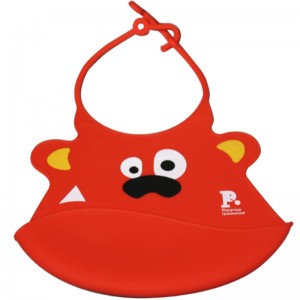 Szilikon vállpántos aranyos rajzfilm szilikon baba száj víz zseb szilikon baba rajzfilm vállpántos baba vízálló vállpántos