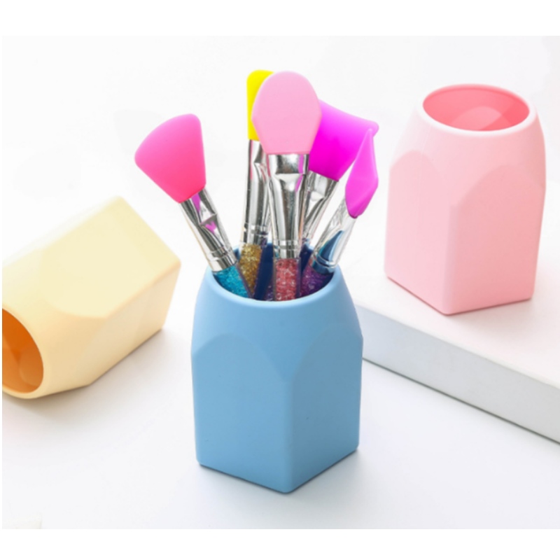 Szilikon sminkcső Kreatív egyszerű tolltartó szilikon smink toll irodai kellékek a praktikus gyűjteményben a tolltartó otthoni dísztárgyainak kis bútorzatához