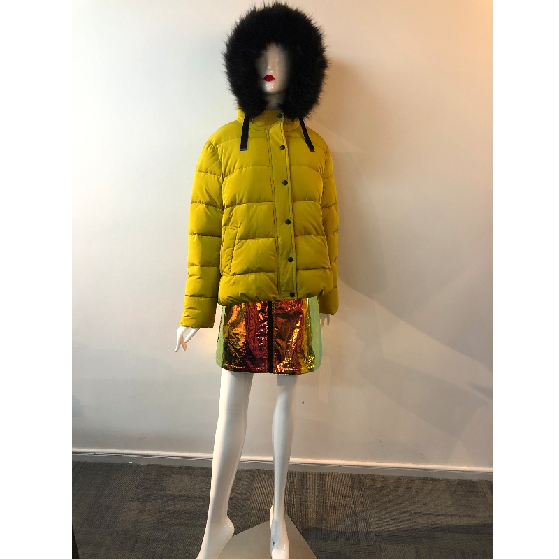 Hölgyek sárgás kapucnis kabátja RLWPC0026