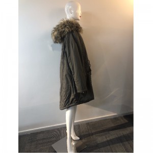 Hölgyek sötétszürkével bevont kabátja RLWPC0071