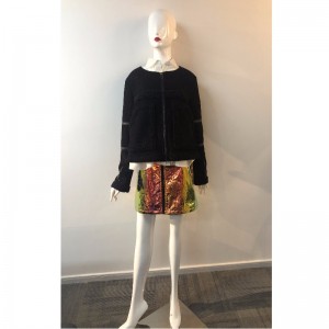 Hölgyek feketéjének feketeség nélküli kabátja RLWPC0080