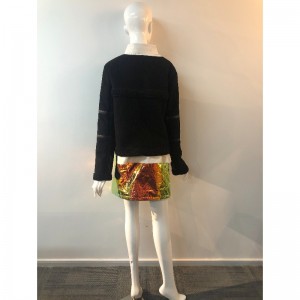 Hölgyek feketéjének feketeség nélküli kabátja RLWPC0080