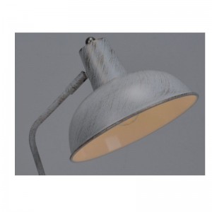 Asztali lámpa fém árnyékoló funkcióval és fehér, arany szálcsiszolóval