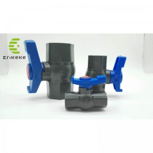 Nagynyomású speciális fogantyúval rendelkező PVC gömbcsap