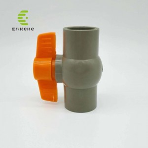 Magas nyomású pillangó fogantyú PVC gömbcsap