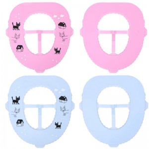 Új szilikon antibakteriális WC-üléspárna háztartási vízálló, könnyen tisztítható, utazási hordozható WC-gyűrű