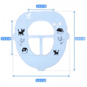 Új szilikon antibakteriális WC-üléspárna háztartási vízálló, könnyen tisztítható, utazási hordozható WC-gyűrű