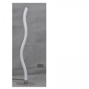 LED-es asztali lámpa hullám alakú akrilcsővel